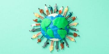 concept or composition of world population day