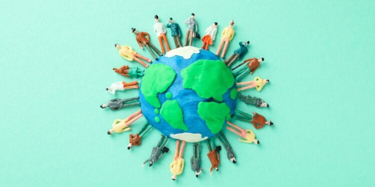 concept or composition of world population day